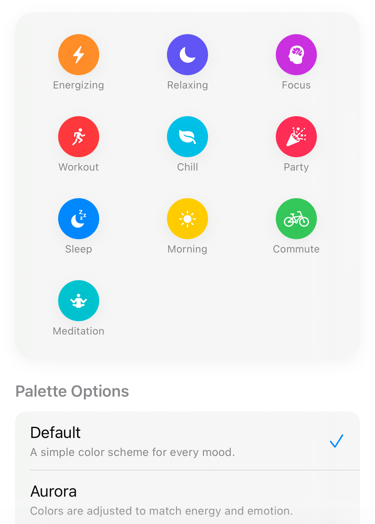 Colour palettes